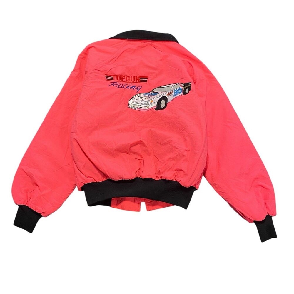 NWT Vintage Top Gun Racing Jacket Coat Polar Fleece Lined Winston Cup NASCAR M L
